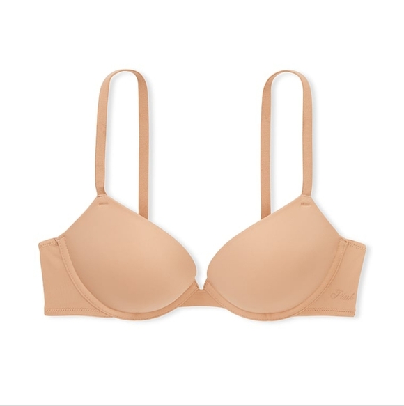 (2) VS PINK Super Push Up Bras Sz 38DD Praline & Black LIKE NEW Lot Bundle 38E - Picture 4 of 7